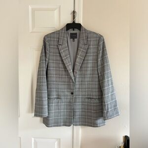 The Limited Size 12 Black Pattern Blazer